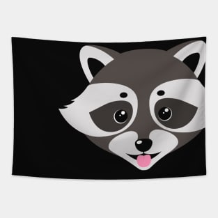 Raccoon showing tongue Tapestry