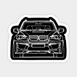 White X5 E70 Car Sketch Art Magnet