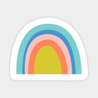 Whimsical Rainbow Art Magnet