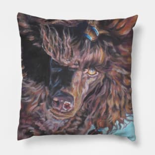 Poodle Fine Art Painting Pillow