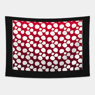 Red and white dots pattern paint Tapestry