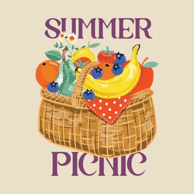 Summer Picnic Basket by JunkyDotCom