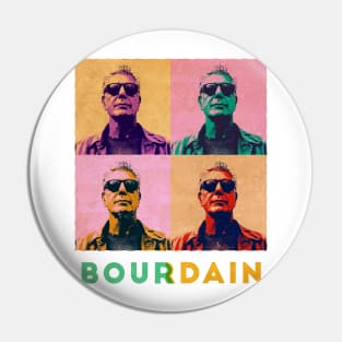 Anthony Bourdain pop art Pin