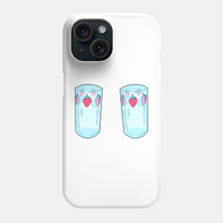 Nana anime strawberry glasses (blue) Phone Case