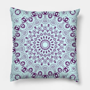 Blue/Purple Spiral Pattern Pillow