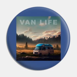 Van Life Camper RV Outdoors in Nature Pin