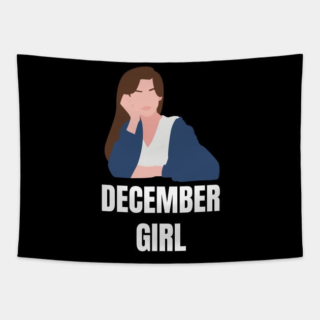 Birthday Gifts for Women December Women December Beautiful Girl Tapestry by NickDsigns