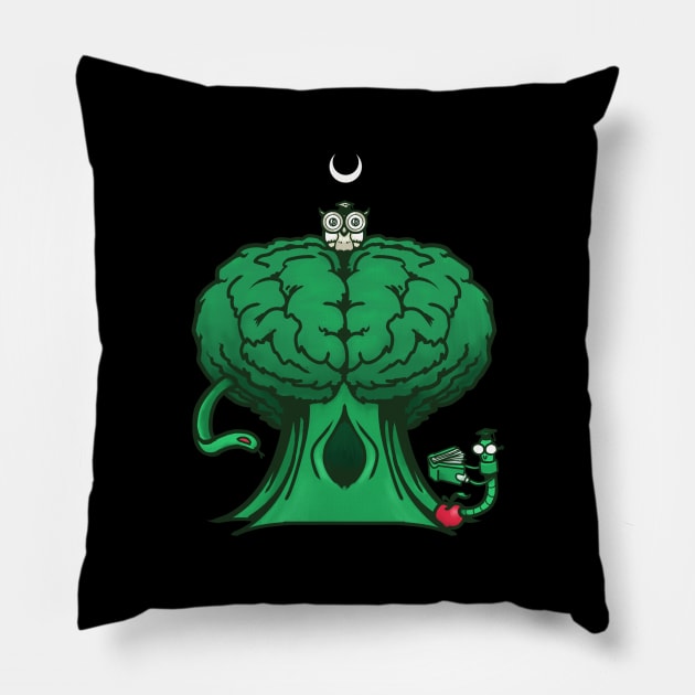 The Evergreen Tree of Diabolical Knowledge Pillow by ActualLiam