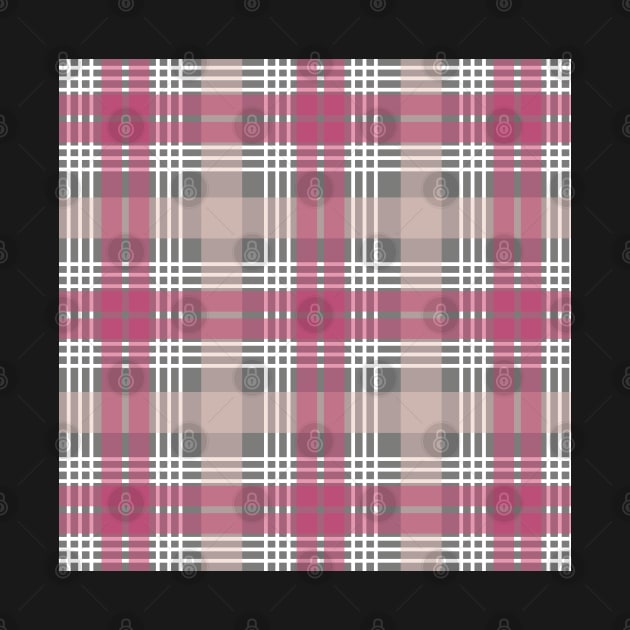 Pink, White and Grey Scottish Tartan Style Design by MacPean