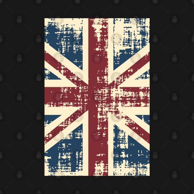 Uk Vintage Grunge Flag - Distressed Union Jack by Addicted 2 Tee