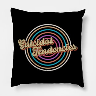 vintage circle line color Suicidal Tendencies Pillow