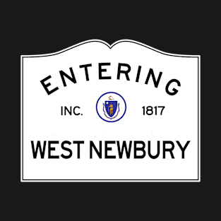 West Newbury Massachusetts Vintage Road Sign T-Shirt