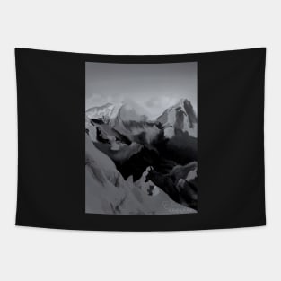 Monochrome Mountain Tapestry