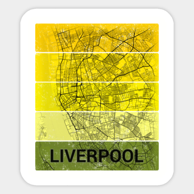 Liverpool City Centre United Kingdom Uk City Map Liverpool City Centre Sticker Teepublic