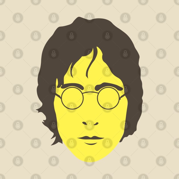 Minimalist John Lennon Lemon Pop Art by nankeedal