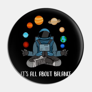 Astronaut Meditating, Yoga, Zen, Universe, Balance Pin