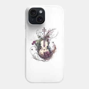 Nature's Symphony: Floral Violins and Rococo Elegance #1 Phone Case