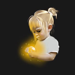 Girl with glowing orb T-Shirt