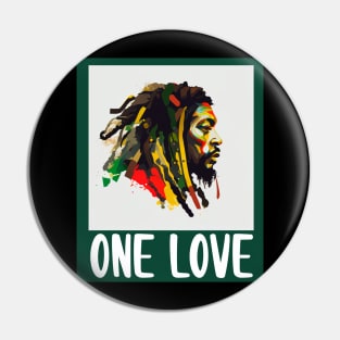 Rasta One Love Reggae Rastafari Jamaica Pin