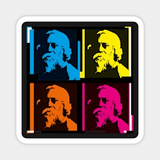 Rabindranath Tagore - Poet - colorful, pop art style design Magnet