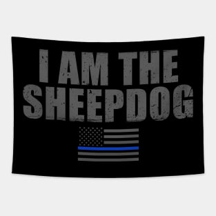 I Am The Sheepdog Police Officer Tapestry