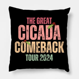 The Great Cicada Comeback Tour 2024 Pillow