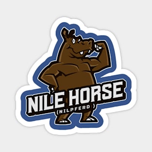 Hippopotamus is Nilpferd in German - Literally 'Nile Horse' Design for Hippo Lovers Magnet