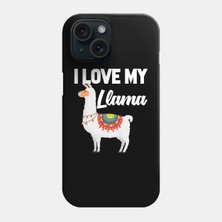 I Love My Llama Phone Case