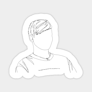 Louis Tomlinson Lineart Magnet