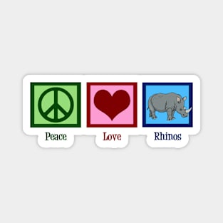 Peace Love Rhinos Magnet