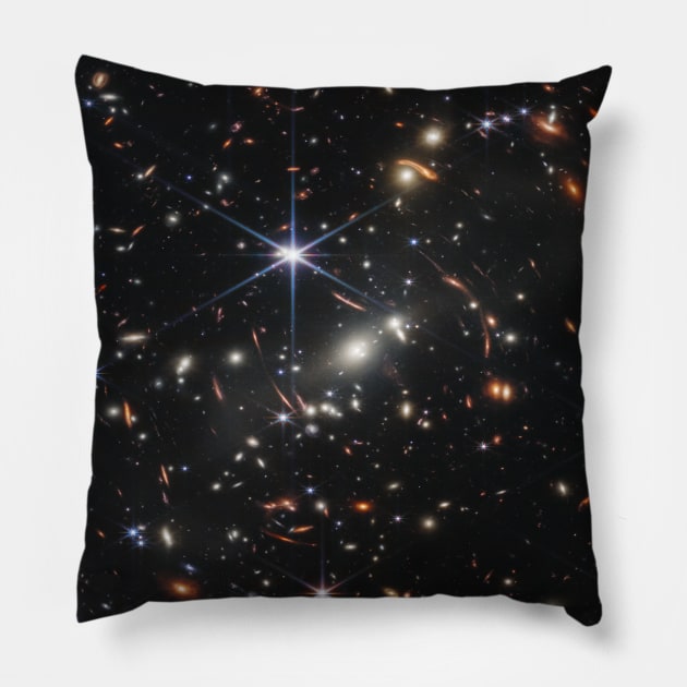 James Webb Space Telescope Deep Field Pillow by podartist