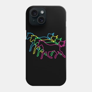 Horse 80s Neon Phone Case