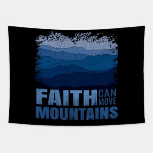 Scripture Verse Christian Faith Can Move Mountain Quote Tapestry