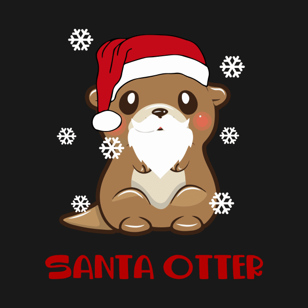 Merry Ottermas Santa Christmas Gift For Otter Lover by ROMANSAVINRST