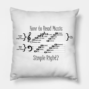 Reading Music Pillow