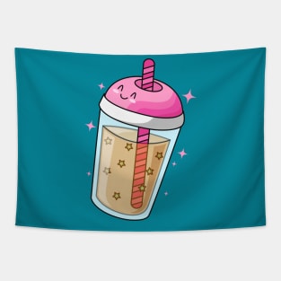 Cute Bubble Tea Design Tapestry