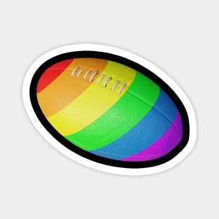 American Football Rainbow LGBTQ Gay Pride Magnet