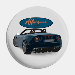 ALFA ROMEO 8C SPIDER Blue Back Pin