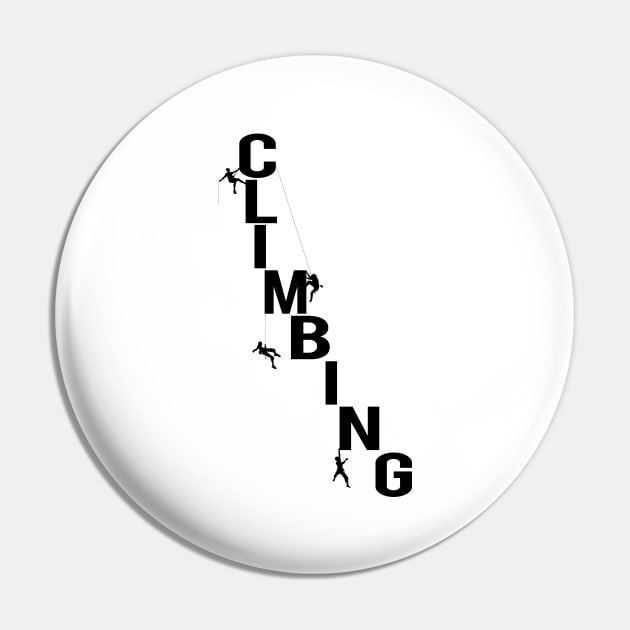 Climbing - Lettering With Silhouettes Pin by Hariolf´s Mega Store