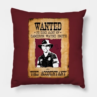 State of Origin - QUEENSLAND - Wanted Poster- CAMERON SMITH Pillow