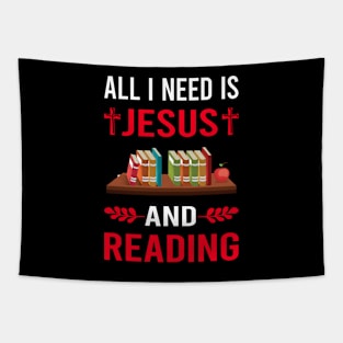 I Need Jesus And Reading Book Books Tapestry