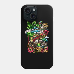 Travelling Doodle Illustration Phone Case