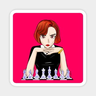 beth harmon the ginger in chess master queens gambit Magnet