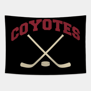 Coyotes Hockey Small Logo Tapestry