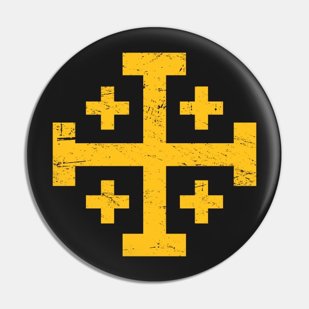 Crusader Cross Of Jerusalem | Knights Templar Pin by MeatMan