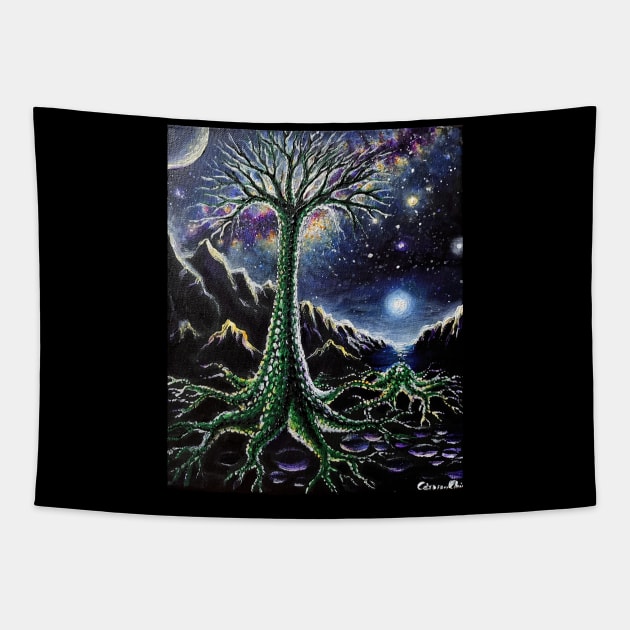 Alien trees Tapestry by CORinAZONe