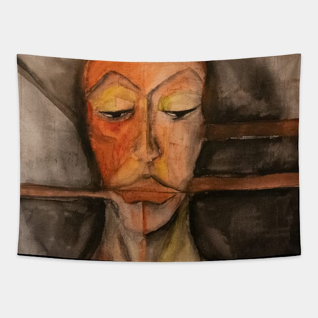 Portrait of a Woman Tapestry by Ambient Abstract