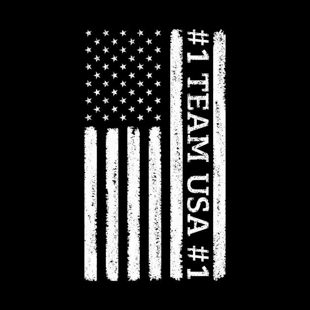 USA flag team USA #1 by Cute Tees Kawaii