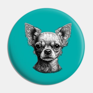 Chihuahua Dog Tattoo Style Pin