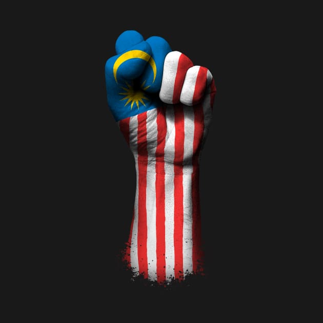 Flag of Malaysia on a Raised Clenched Fist by jeffbartels